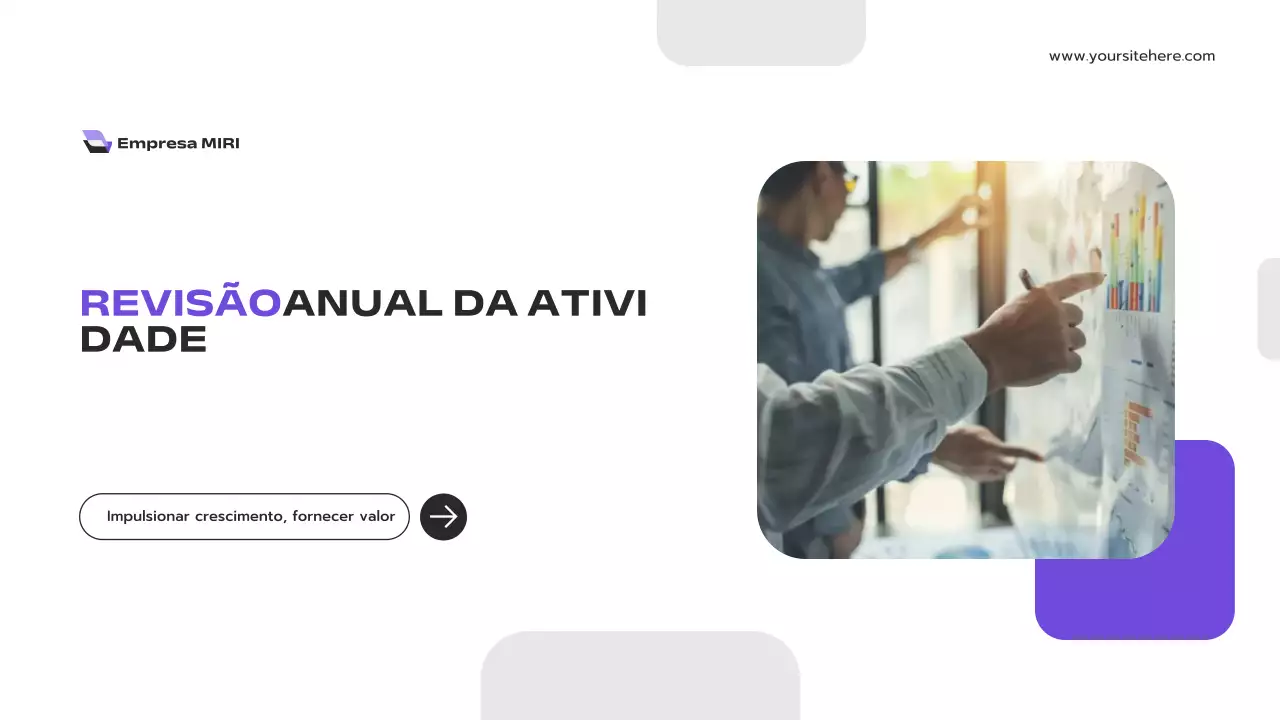 relatório de empresa moderna púrpura