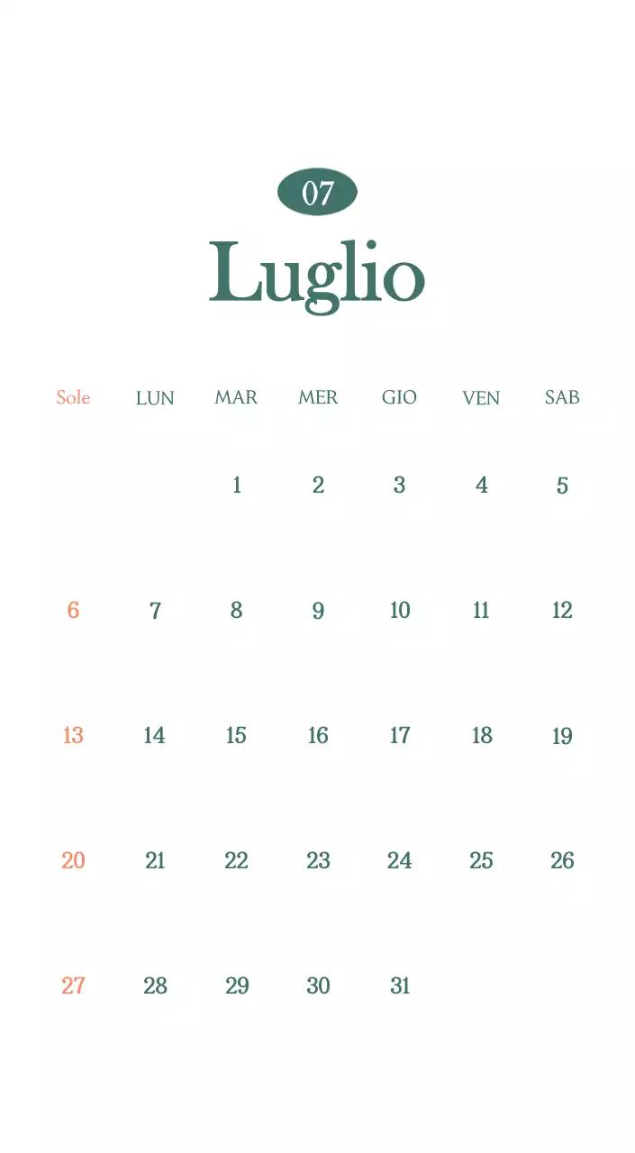 Un moderno calendario dei caffè con i consigli per la bevanda del mese