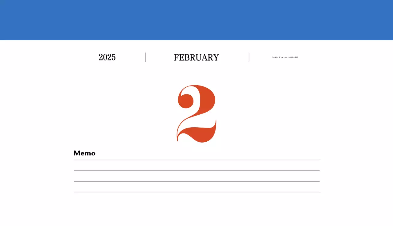 Kalender memori berkonsep retro berwarna merah