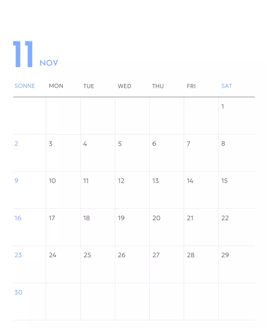 Foto-Zielverfolgungskalender mit einem Hauch von Blau
