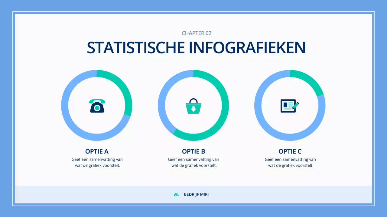 blauw modern infografisch materiaal