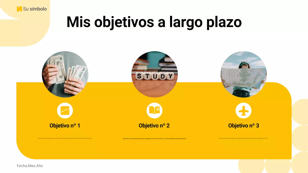 diseño básico amarillo de autopresentación