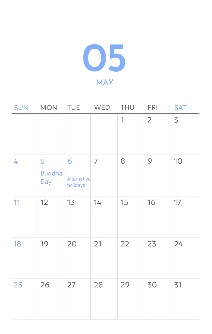Kalender pelacak sasaran foto dengan percikan warna biru