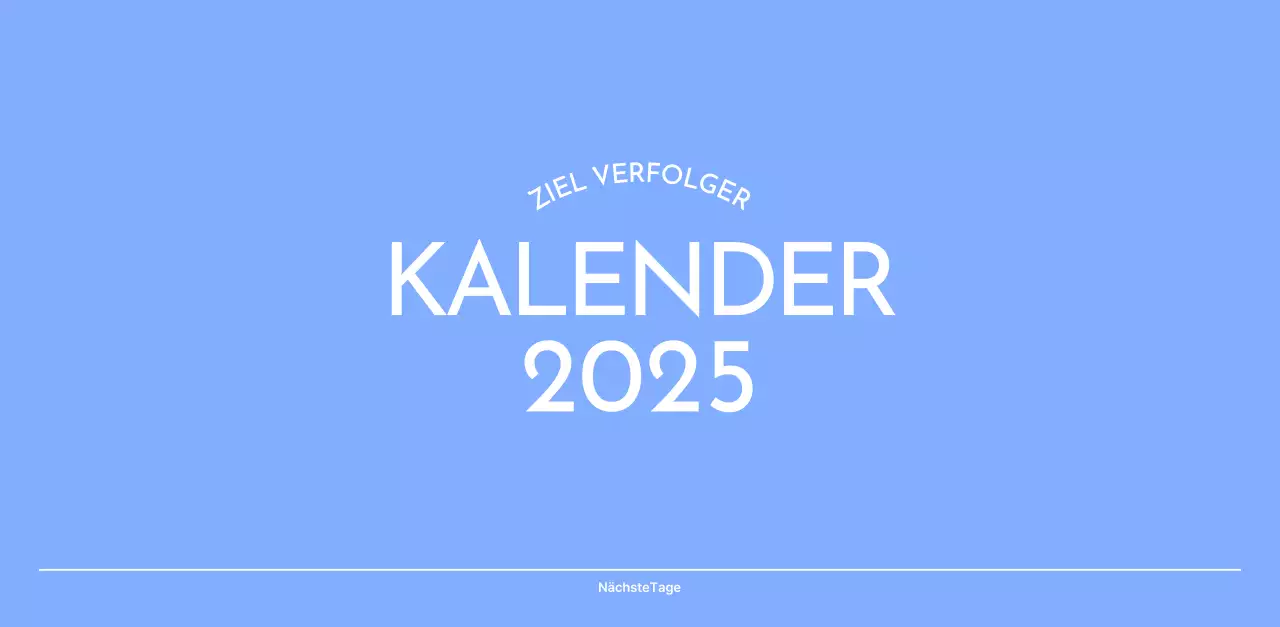 Foto-Zielverfolgungskalender mit einem Hauch von Blau