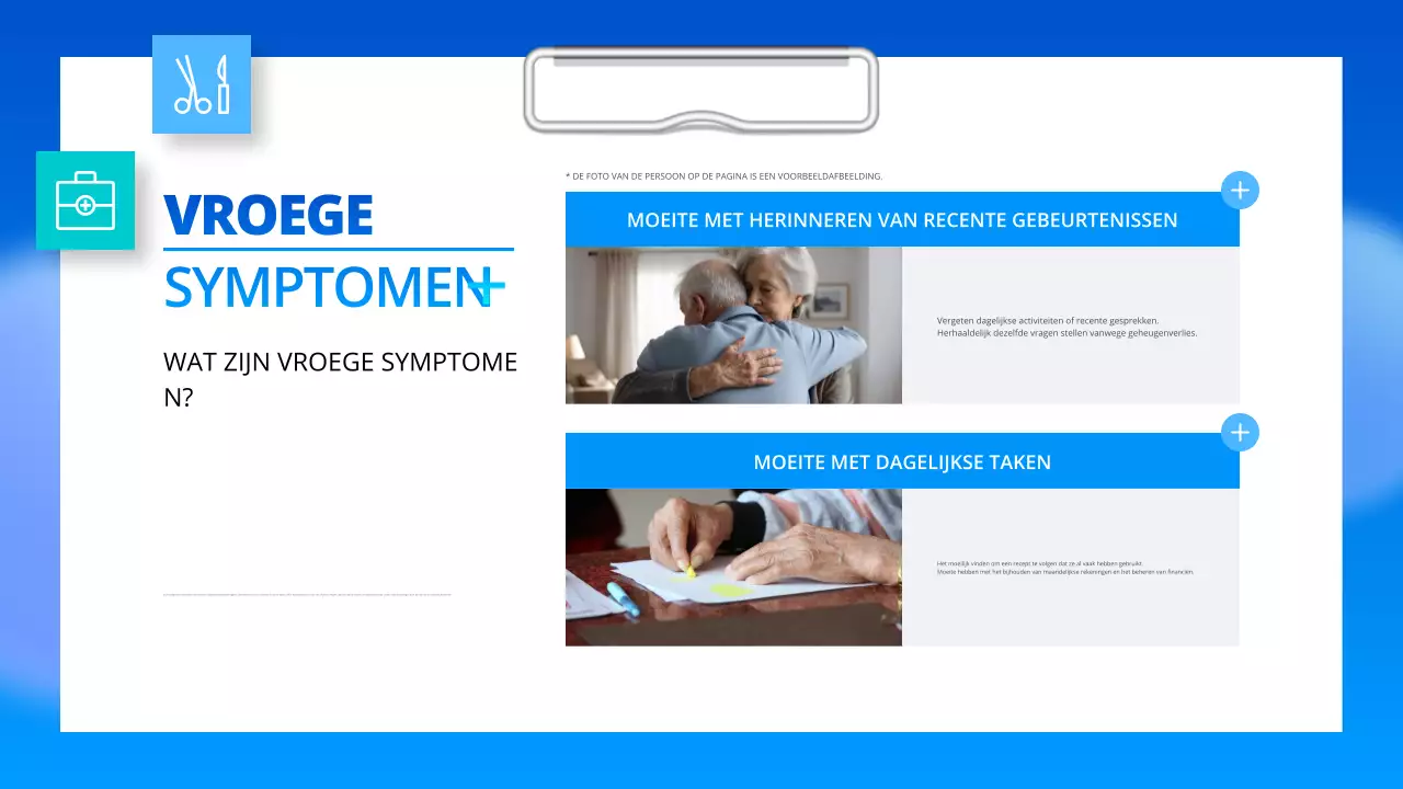 blauwe professionele alzheimers ziektegids