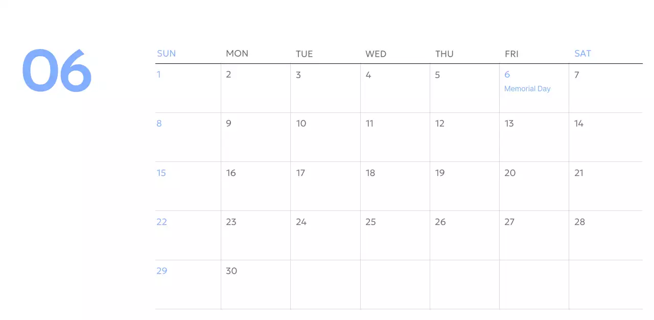 Photo goal tracker calendar with a splash of blue