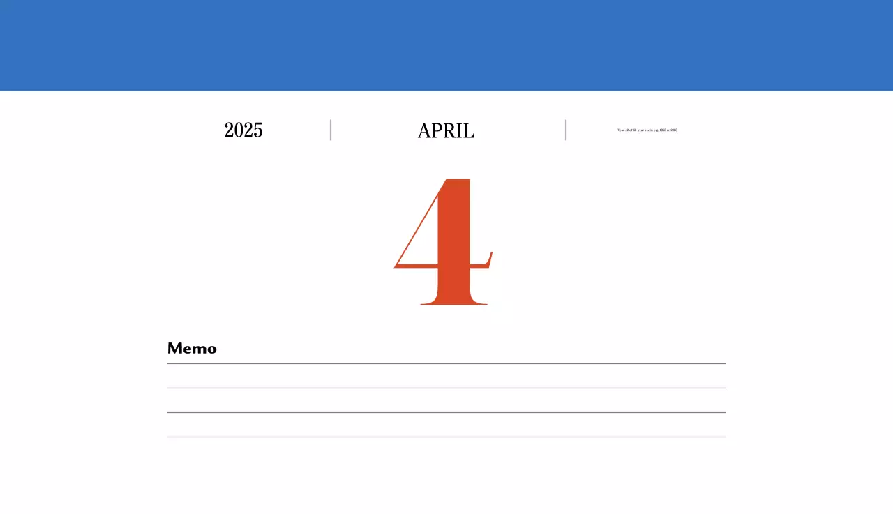 Kalender memori berkonsep retro berwarna merah