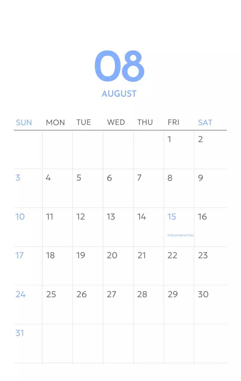 Kalender pelacak sasaran foto dengan percikan warna biru