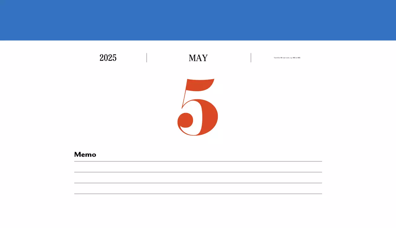 Kalender memori berkonsep retro berwarna merah