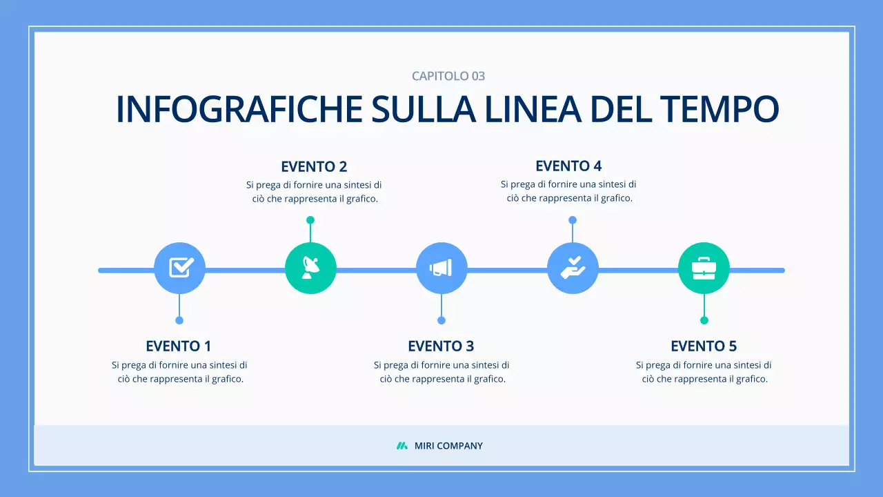 materiale infografico blu moderno
