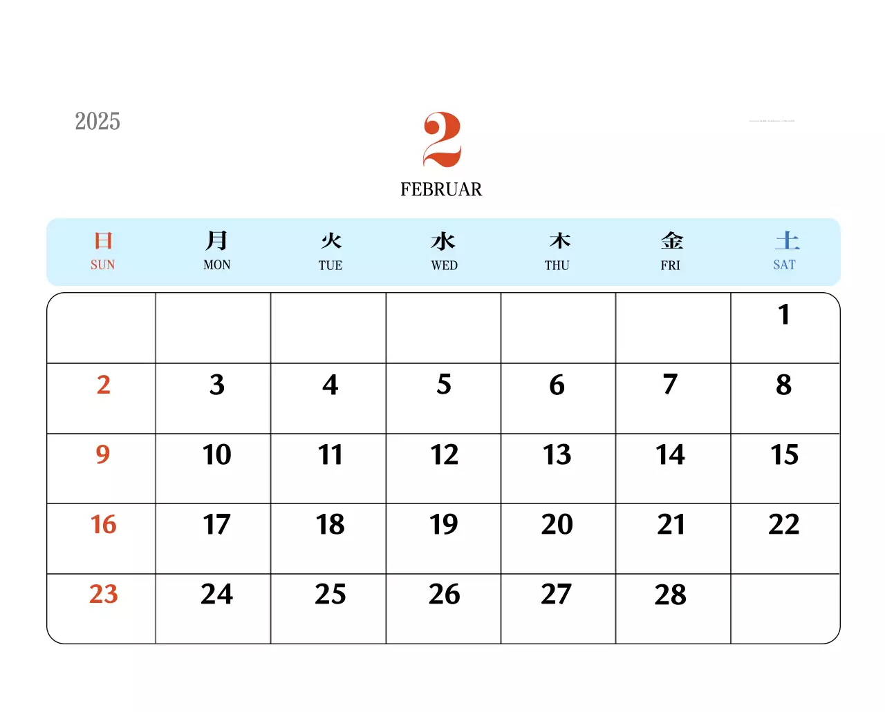 Retro-Konzept Erinnerungskalender in rot