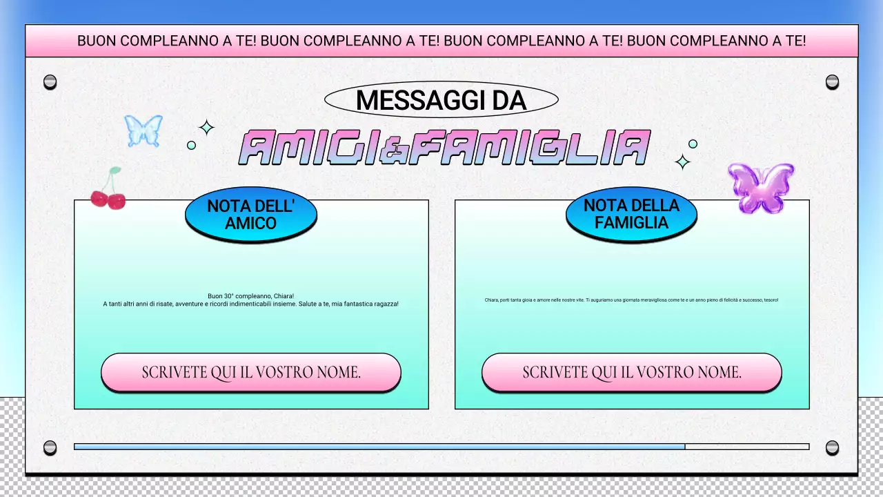 design di compleanno retrò viola