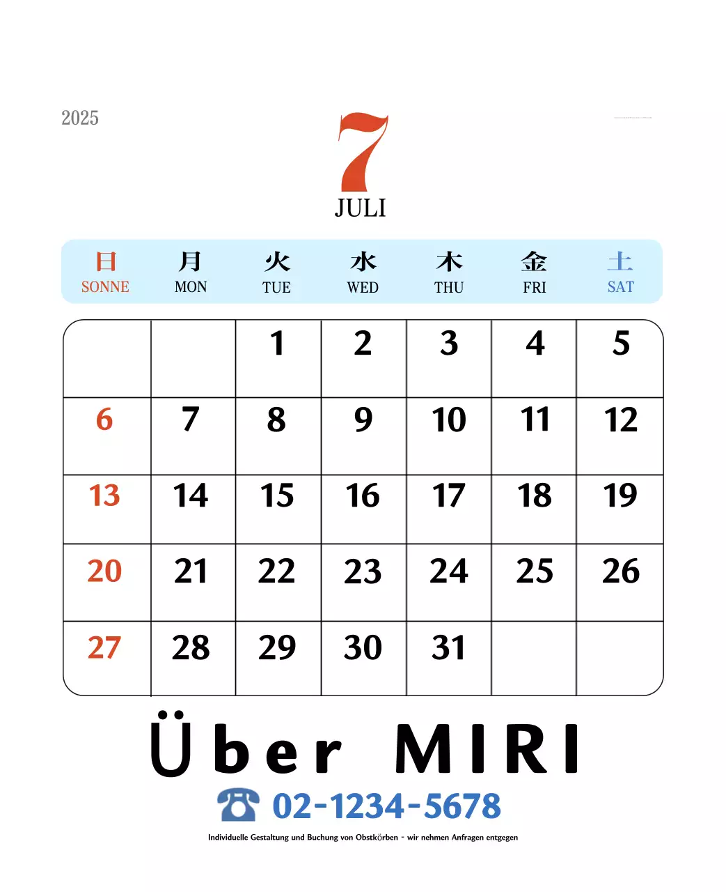 Retro-Konzept Erinnerungskalender in rot