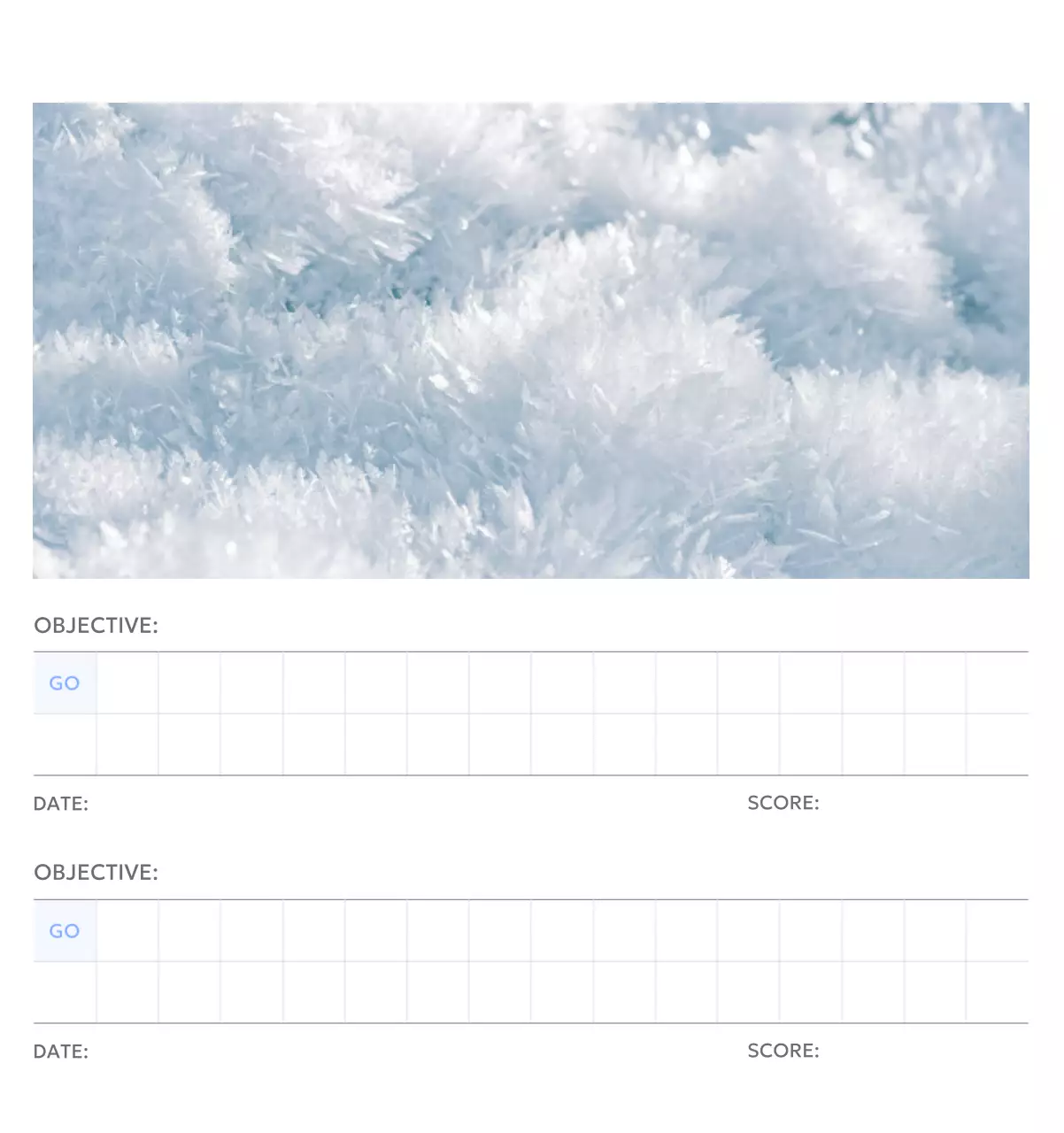 青色が映えるフォトゴールトラッカーカレンダー
