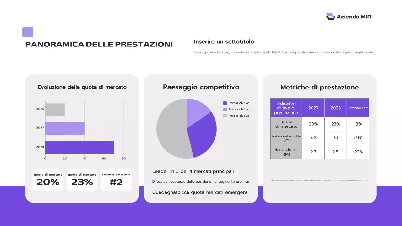 relazione aziendale moderna viola