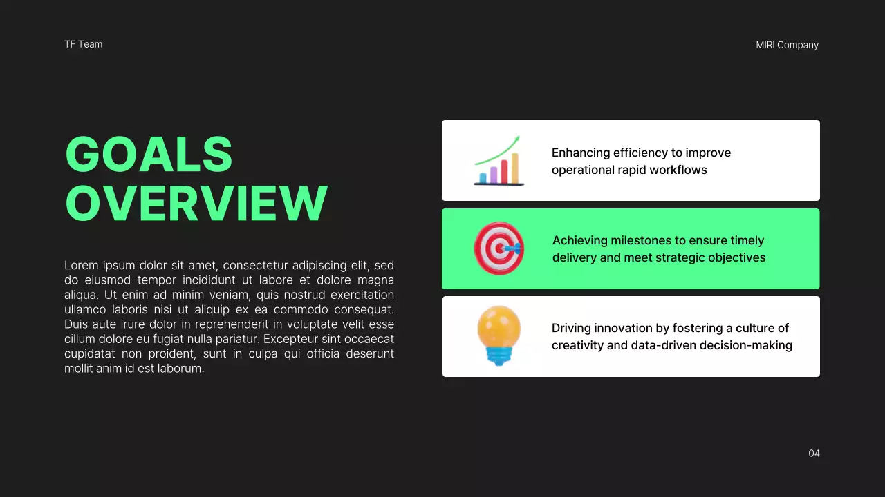 Tài liệu trình bày báo cáo dự án hiện đại màu đen