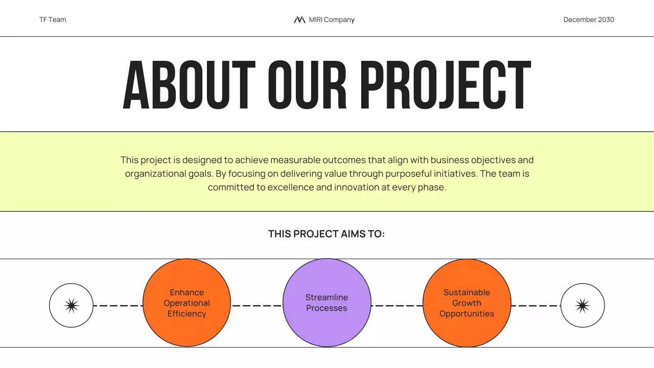 다채로운 트렌디한 비즈니스 보고서 프레젠테이션