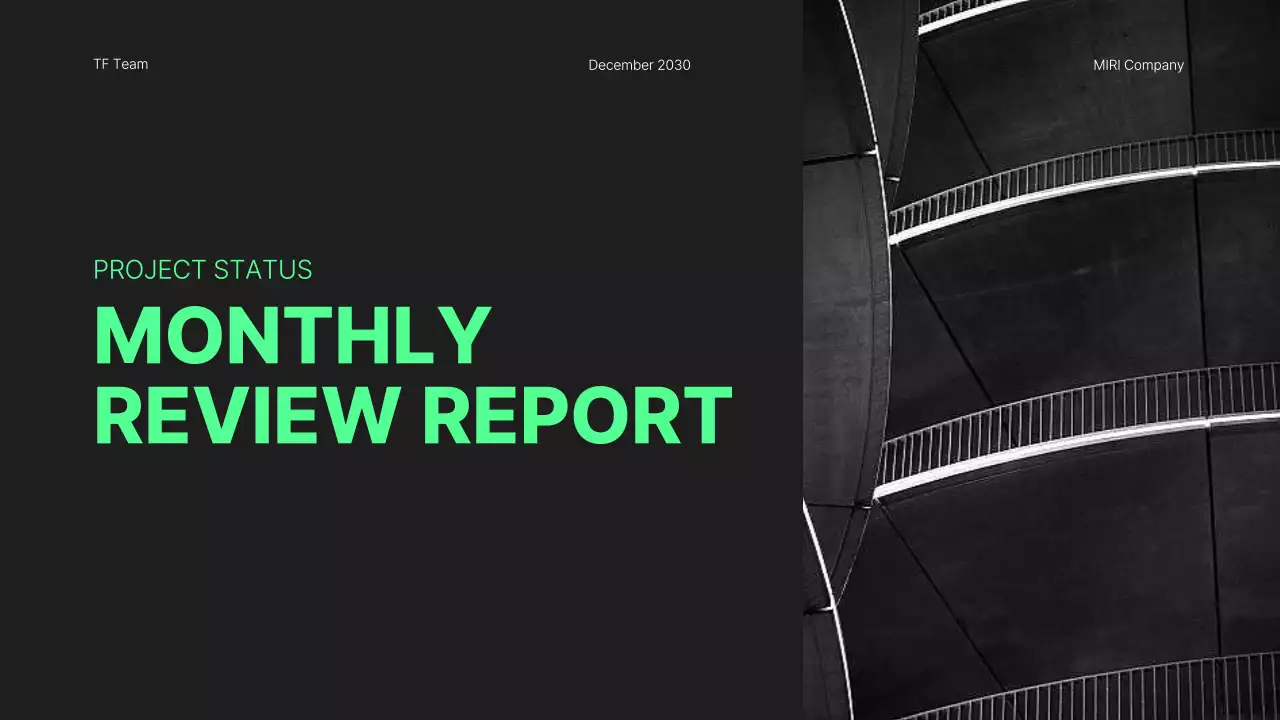 Black Modern Project Report Document Presentation