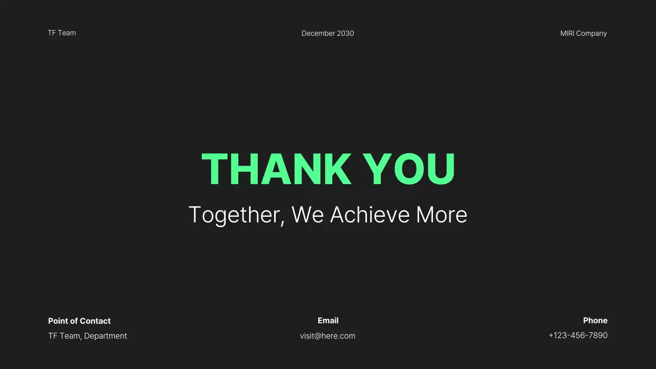 Tài liệu trình bày báo cáo dự án hiện đại màu đen