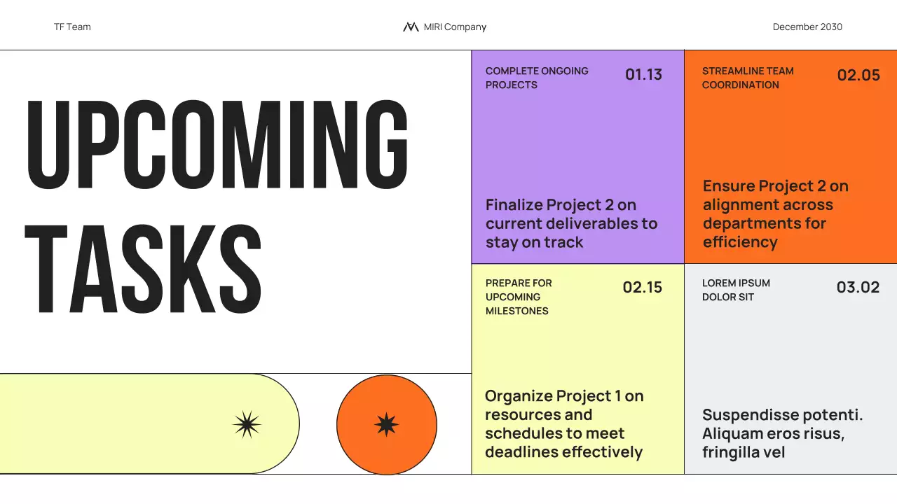 다채로운 트렌디한 비즈니스 보고서 프레젠테이션