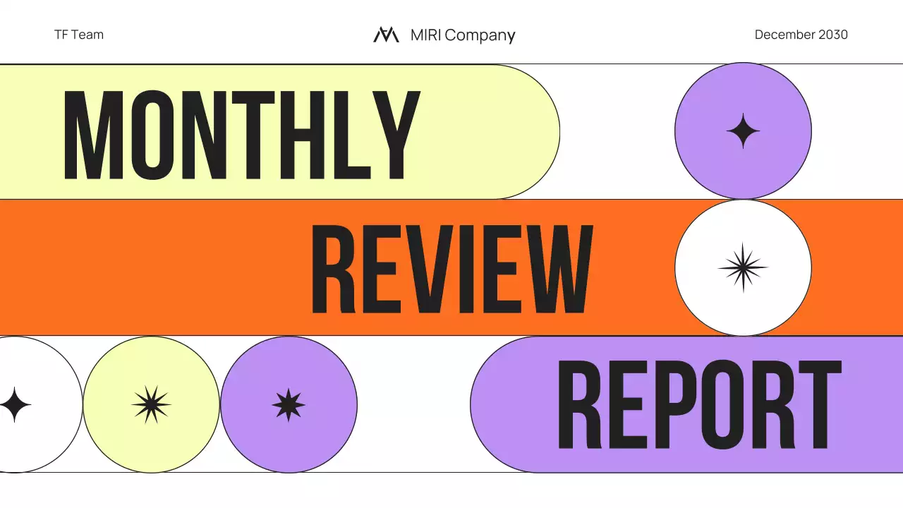 다채로운 트렌디한 비즈니스 보고서 프레젠테이션