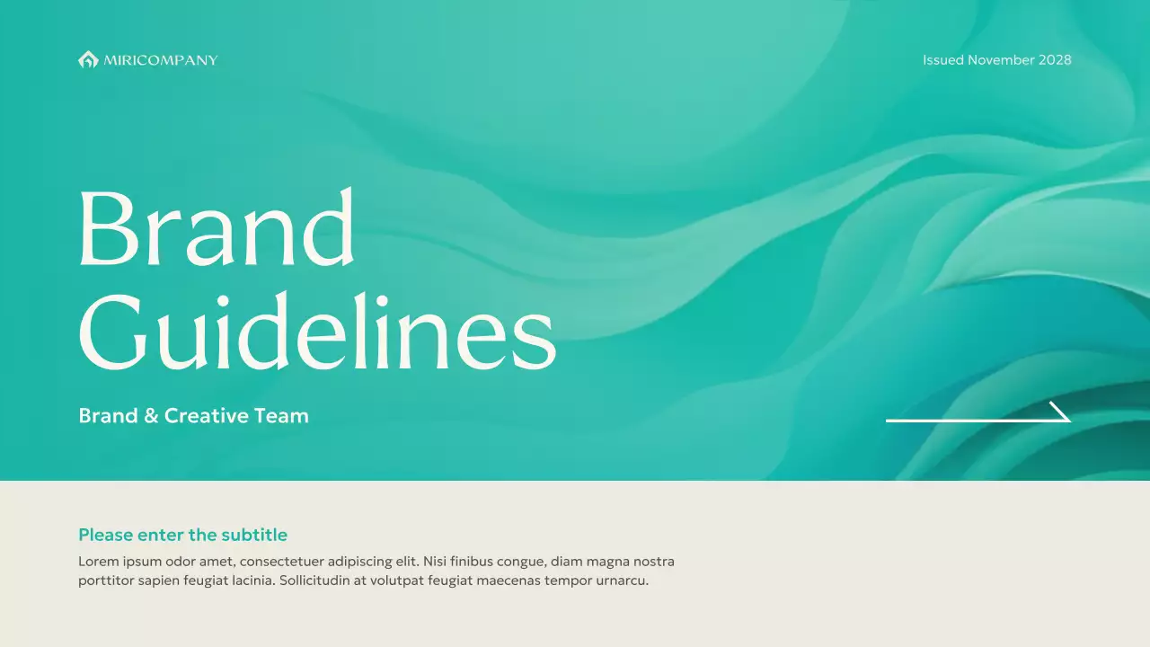 Teal Professional Brand Guideline Presentation