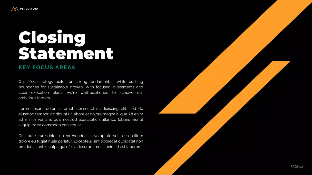 Orange Modern Business Report Presentation