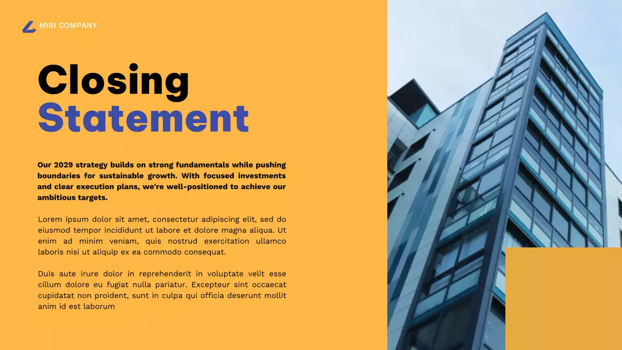 Yellow Modern Business Report Presentation