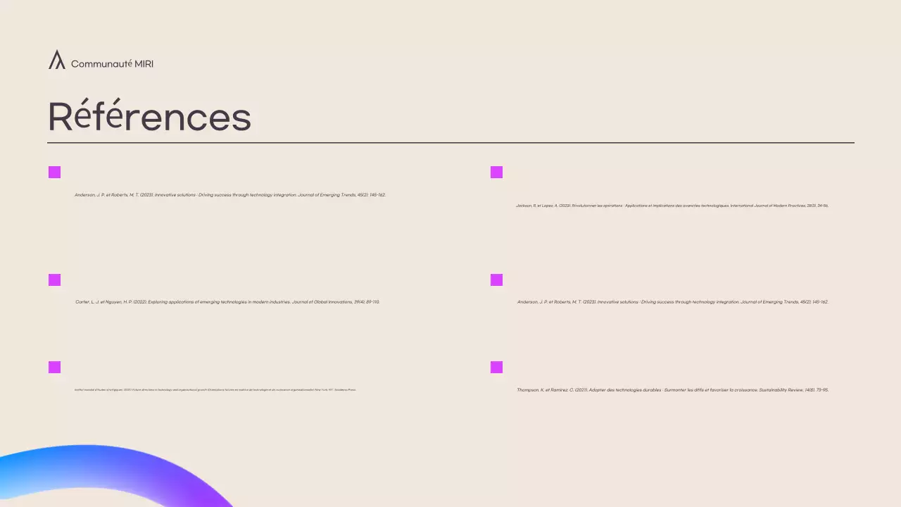 Présentation de conférence moderne, crème et formes 3D en couleur