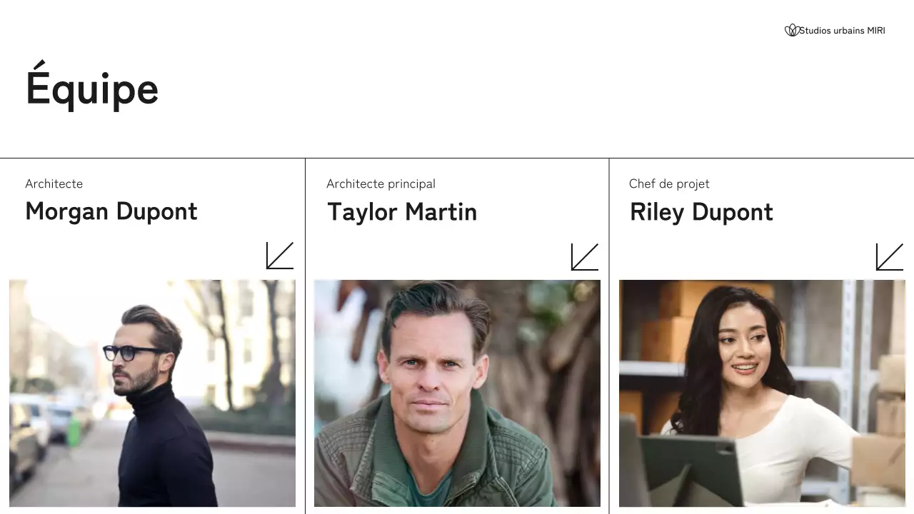 Portefeuille d'architecture moderne en noir et blanc