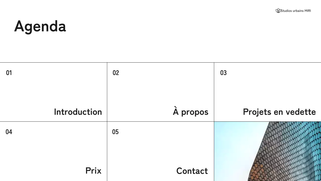 Portefeuille d'architecture moderne en noir et blanc