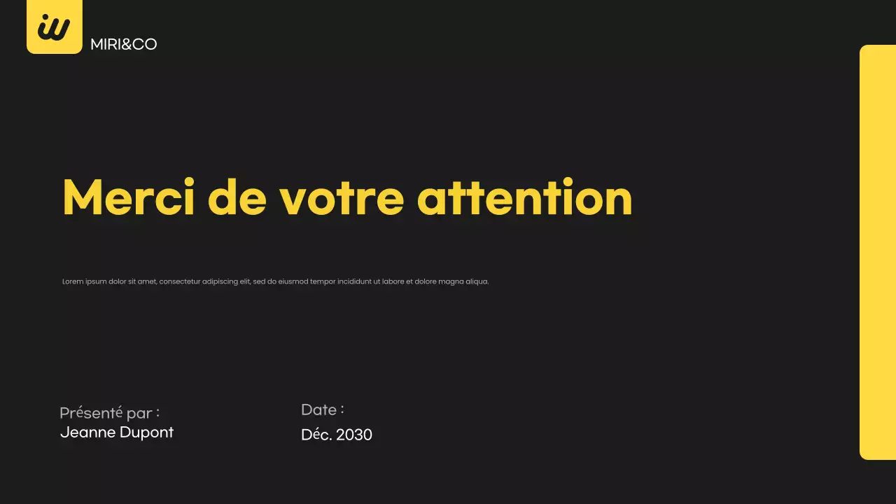 Plan d'affaires moderne noir