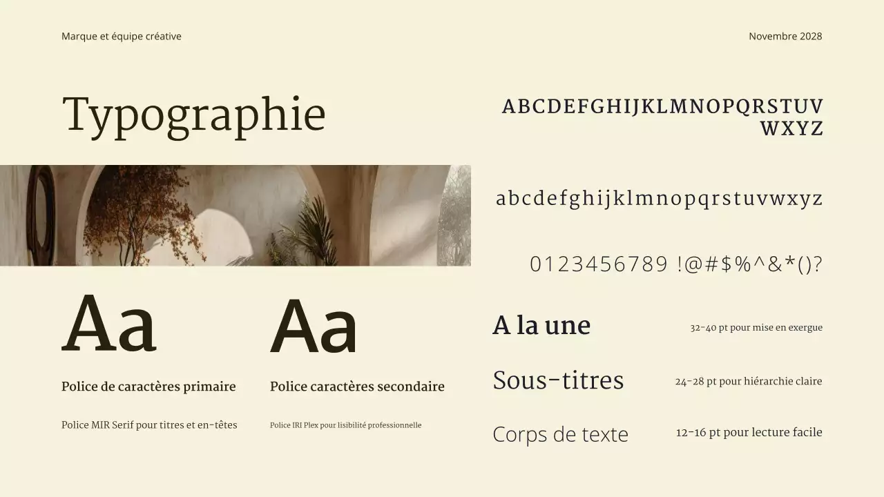 ligne directrice de la marque beige