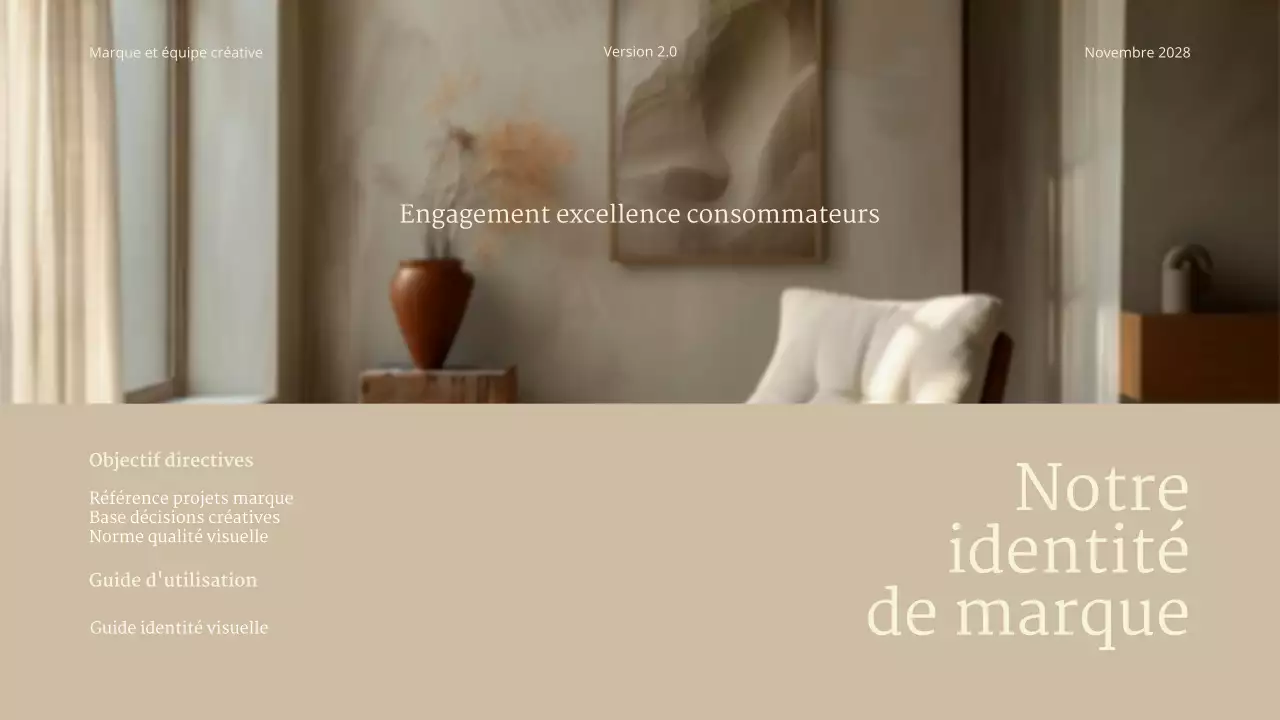 ligne directrice de la marque beige