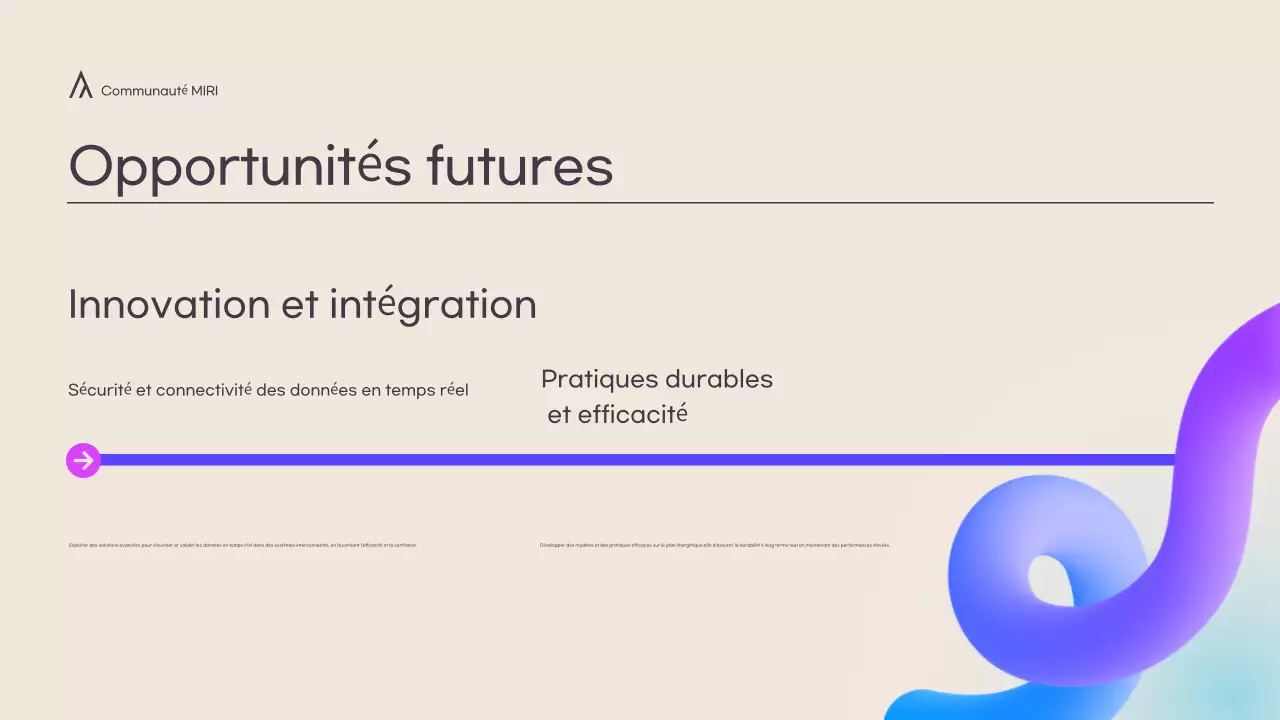 Présentation de conférence moderne, crème et formes 3D en couleur