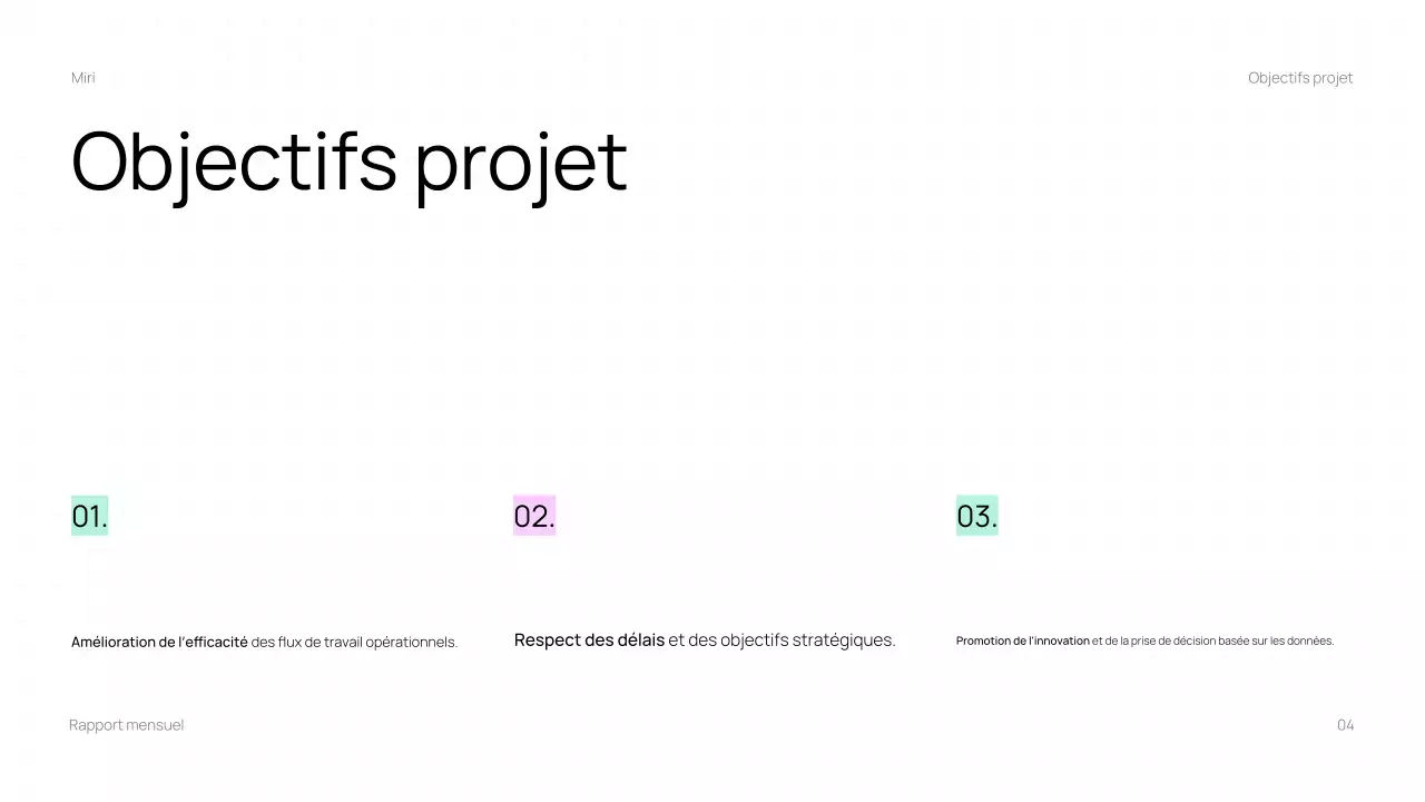 Présentation du rapport mensuel de Trendy Business