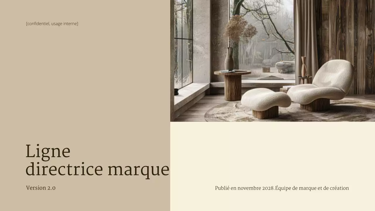 ligne directrice de la marque beige