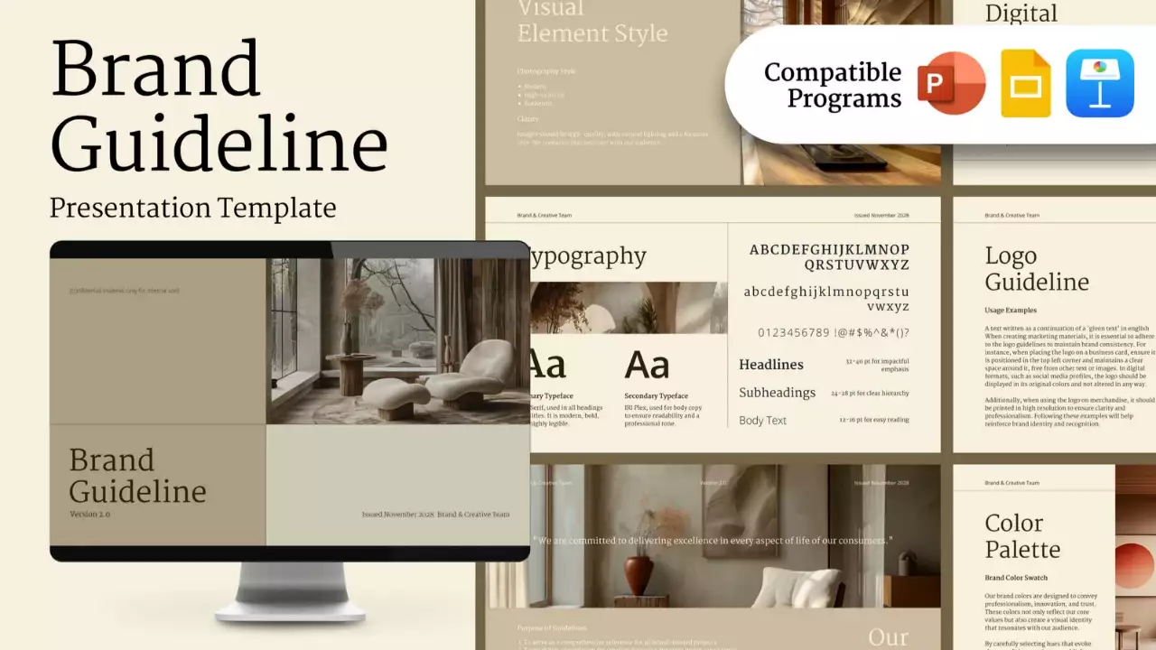 beige Markenleitlinie