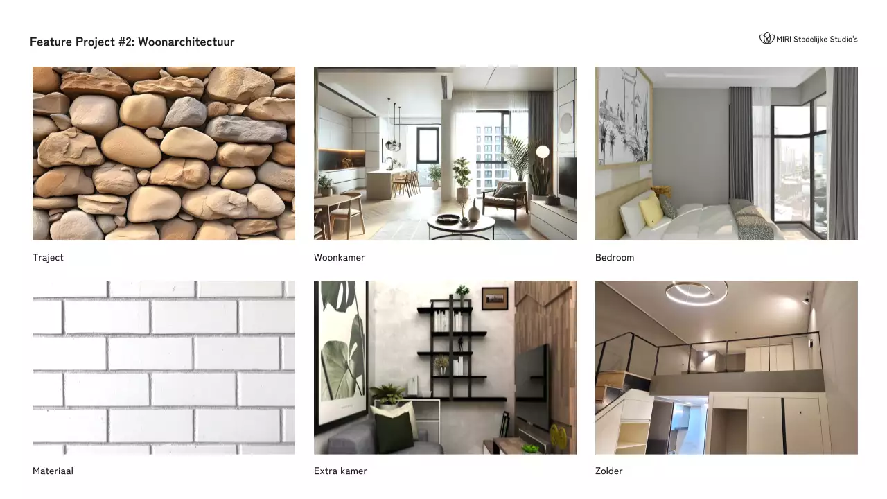 Zwart-wit portfolio moderne architectuur