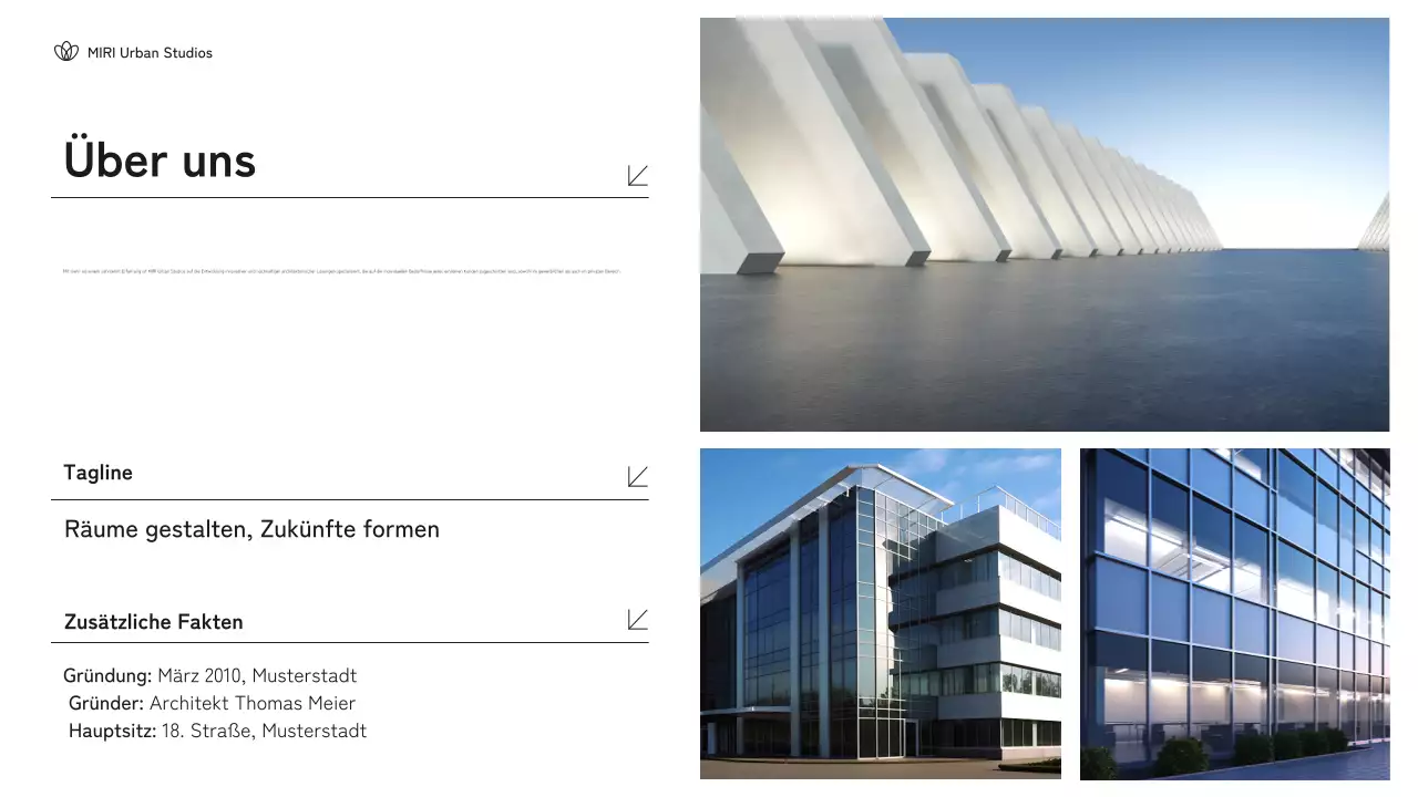 Schwarz-weißes Portfolio moderner Architektur