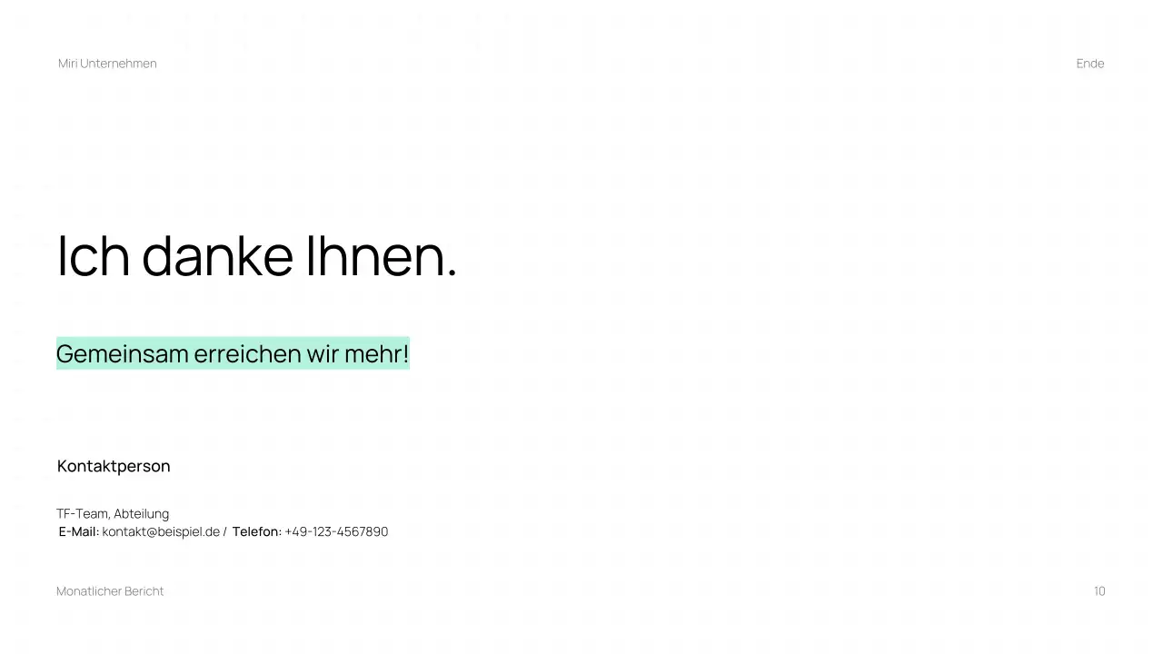 Trendy Business Monatsrückblick Bericht Präsentation