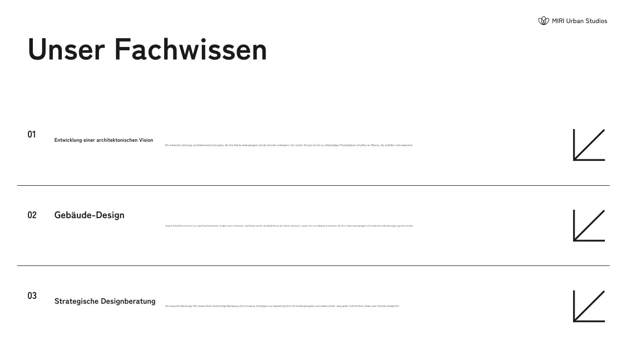 Schwarz-weißes Portfolio moderner Architektur