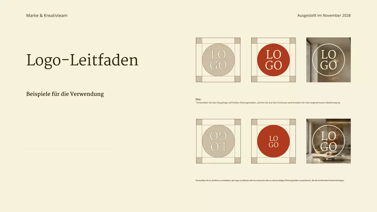 beige Markenleitlinie