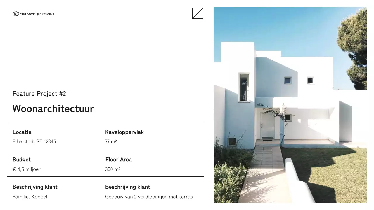 Zwart-wit portfolio moderne architectuur