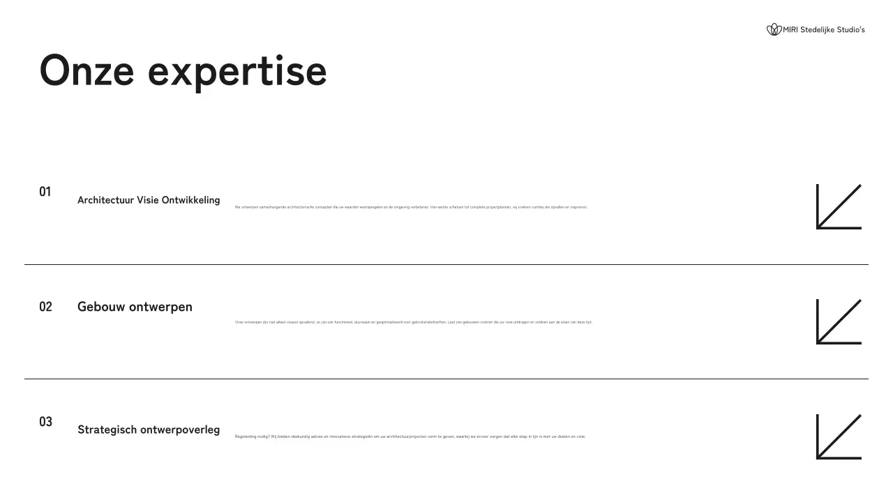 Zwart-wit portfolio moderne architectuur