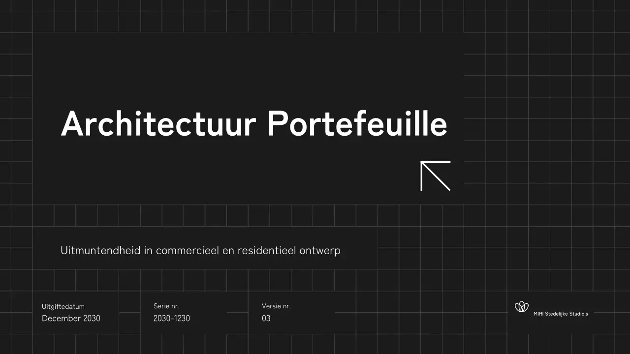 Zwart-wit portfolio moderne architectuur