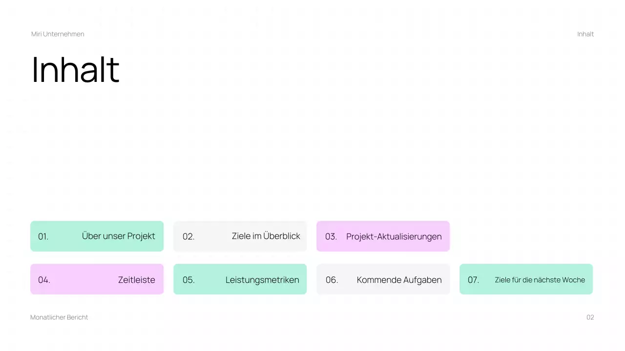 Trendy Business Monatsrückblick Bericht Präsentation