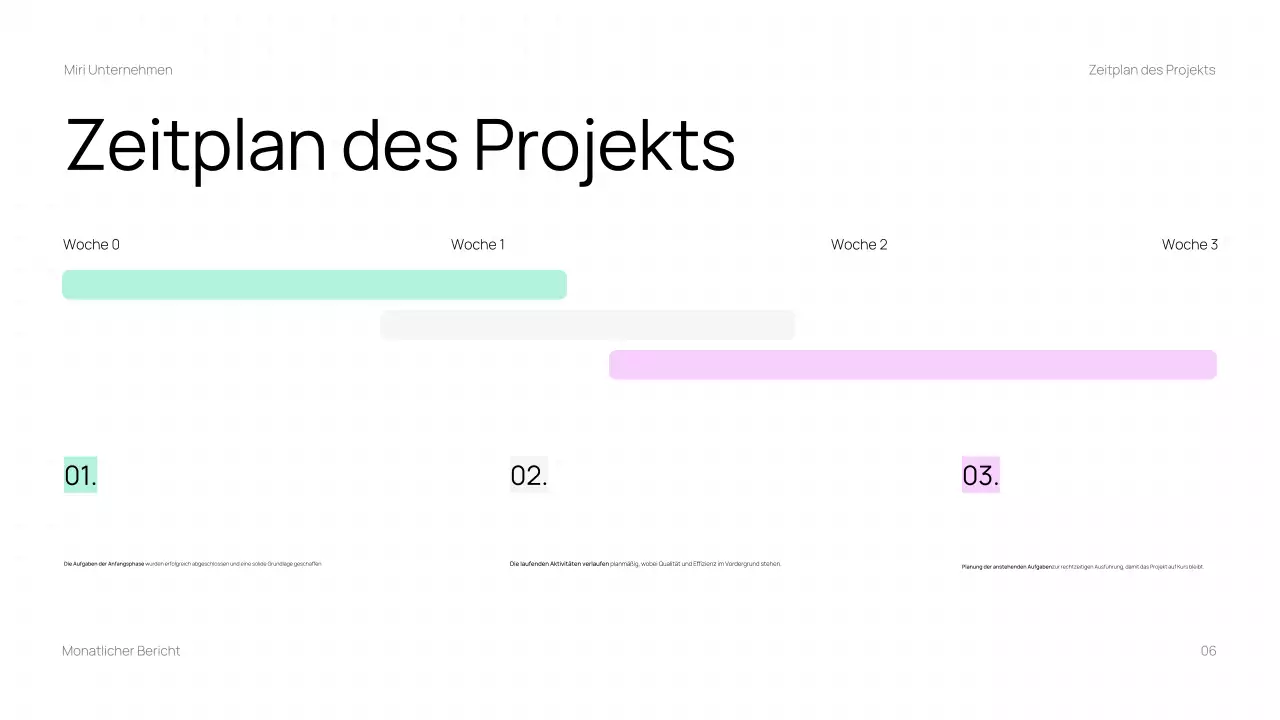 Trendy Business Monatsrückblick Bericht Präsentation