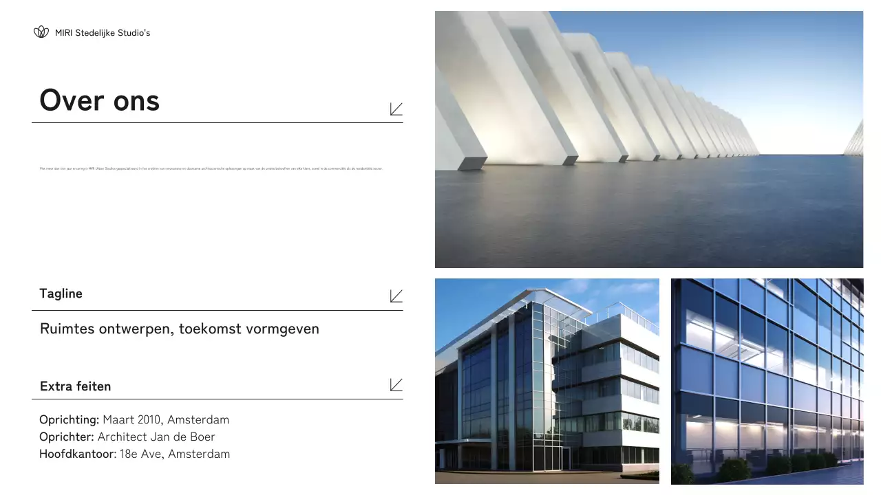 Zwart-wit portfolio moderne architectuur