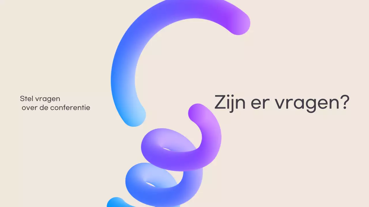 Moderne conferentiepresentatie crème en 3d vormen in kleur